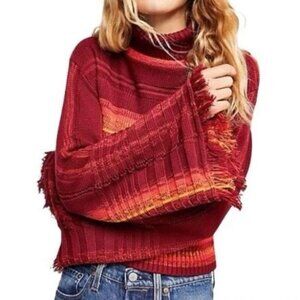 Free People Women's Red and Orange Jumper
